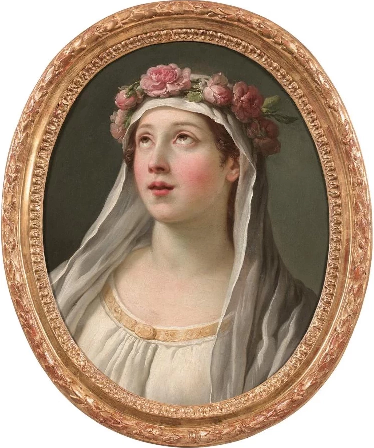 Vestale coronata di rose